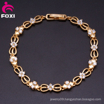 Wholesale Fashion Changeable Color Stone Charm Plating Gold Starfish Bracelets